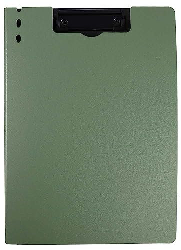 Vctitil Klemmbrett Klemmleiste im A4-Format, Kunststoff, faltbar, Profil-Clip-Aktenordner, für Krankenschwestern, Studenten, Büro, PP-Datei-Klemmbrett (grün)