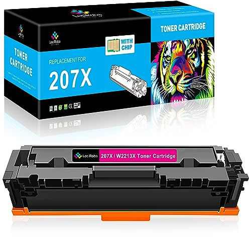 LeciRoba 207X (Mit Chip) für HP W2210X W2211X W2212X W2213X W2210A W2211A W2212A W2213A 207X 207A Toner für HP Color Laserjet Pro MFP-M283fdw MFP-M283fdn MFP-M282nw M255dw M255nw Drucker (1-Magenta)