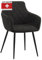Albatros Esszimmerstühle 1er Set SILA, Schwarz - Modern und Stilvoll, bequemer Polsterstuhl - Eleganter Küchenstuhl, Stuhl Esszimmer oder Esstisch Stuhl im Retro-Look Stoff