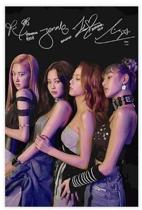 DeUyo Poster Blackpink 25, 30 x 45 cm, Leinwandbild für Schlafzimmer, ungerahmter Stil, langlebige Leinwand, Druck von anderen mittelgroßen Materialien, mattes Finish