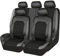DTGTEX 9 Stück Maßgeschneidertes Auto PU Leder Sitzbezüge Sets für Dacia Jogger 2022-2024,Airbag kompatibel wasserdicht komplett vorne und hinten Schonbezüge,Auto zubehör,A/Black-Gray