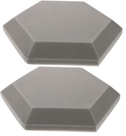 Sechseckige Akustikpaneele 2 Stück Schallabsorbierend für Innenräume | Polymer Schaumstoff, Einfache Montage, Flammhemmend, Kreative Form, Präzise Optik