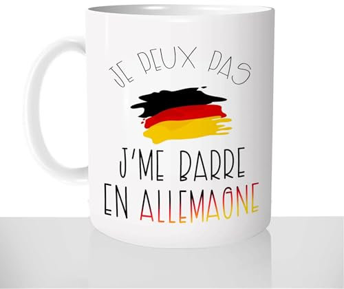 Mug Je Peux Pas J'me Barre en Allemagne - Tasse Cadeau Personnalisée - Idée Cadeau Voyage Vacances Expatrié Germany