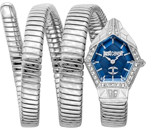 Just Cavalli Damen Analog Quarz Uhr mit Edelstahl Armband JC1L304M0015