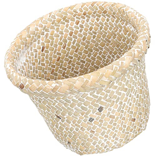 Lurrose Cesta De Tejida Cesta De Basura Vintage Para Sala De Organizador De Almacenamiento Resistente