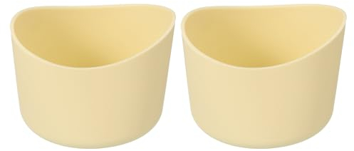 QUARKZMAN 2pcs Funda Protectora de Silicona de 6.5cm para botellas de agua de 12-24 oz, Cubierta de Silicona Antideslizante para la Base de la Botella, Crema
