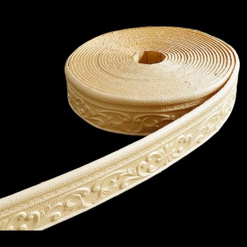 Tapeten-Bordürenaufkleber, selbstklebende Sockelleisten, Wandaufkleber, Kantenstreifen, wasserdicht, feuchtigkeitsbeständig, für Taille, Decke, Zierleisten (Goldfarben)