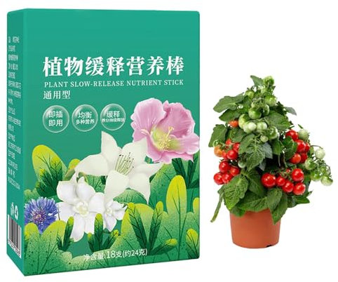 Plant Food Sticks, 18X Natural Fertilizer Sticks Plant Food, Houseplant Fertilizer, Plant Fertilizer Spikes, All-Purpose Fruit Tree Fertilizer Spikes for All Flowering