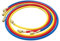 3 Piezas Refrigerante Manguera Carga para R134a, 1/4 SAE Rosca Manómetro Colector Refrigerante, Tres Colores Mangueras Flúor Rellenas Aire Acondicionado, Herramienta Tubos para Reparación Automóviles