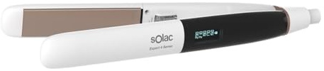 Solac Expert 4 Sense - Plancha de Pelo 55W | Tecnología iónica | Placas Cerámicas con Keratina y Aceite de Argán | 5 Temperaturas Ajustables | Calentamiento 60s | Apagado Automático y Bolsa Protectora