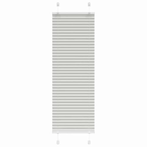 vidaXL Estor Plisado Gris Claro 50x100 cm Tela Ancho 49,4 cm Poliéster, Estor Plisado para Ventana, Estor Plisado para Ventana, Estor Tipo acordeón para Ventana