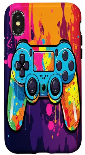Bunte Urban Graffiti Videospiel-Controller Jungen Gaming Hülle für iPhone X/XS