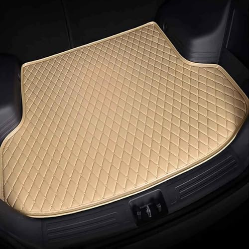 haozong Cuir Tapis Coffre Voiture pour Peugeot 406 8C Coupe 1997-2004, ImerméAbles Anti-salissures Protection Coussin AntidéRapant Voiture Accessoires,Beige
