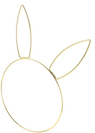 GETAJGHSD Kreisförmiger Metallkranz Mit Bunny- Für Ostern Türen Wände Und Partys Kreatives Bastelprojekt Für Fröhliche Feiertage
