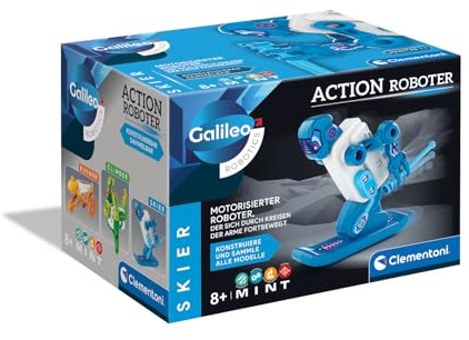 Galileo Robotics Action Roboter - Skier – Bausatz für einen Ski fahrenden Roboter – Experimentierkasten für Kinder ab 8 Jahren von Clementoni 59430