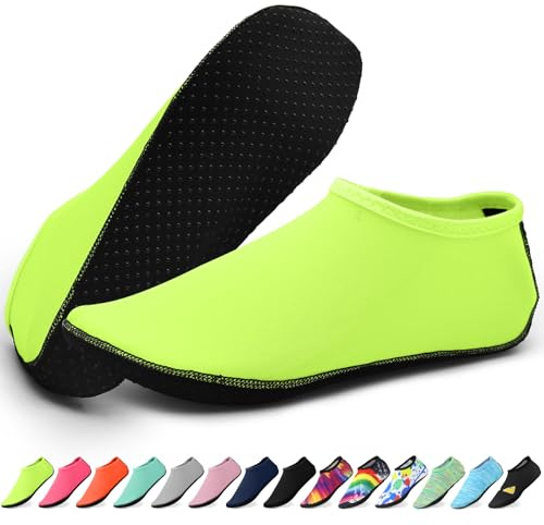 KATKLIU Water Socks – Non-Slip Diving Sock with Grippy Sole – Lightweight Quick Dry Swimming Socks for Men Women – Beach & Surfing Gear for Pool, Yoga, Indoor & Outdoor Sport