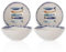 Lot de 4 bols au design méditerranéen avec motif sardines - Bol maritime (16 cm) - Bol à soupe, bol à céréales, saladier - Robuste - En grès - Finition lisse