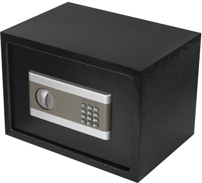 KANBCNG Mini Tresor für Zuhause 22L Elektronischer Safe Tresor Klein Möbeltresor Wandtresor Minisafe mit Digitaler Passwort und 2 Schlüssel für Familien Schlafzimmer Klassenzimmer usw