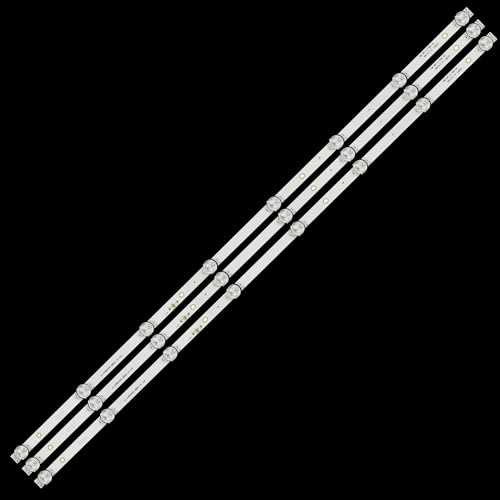 HCGX 3-Piece LED Backlight Strips for 39/40-inch TV, Replacement for H39D7100E LE40F9000CF, Part #JL.D39042330-006AS-M_V01, 8 LEDs