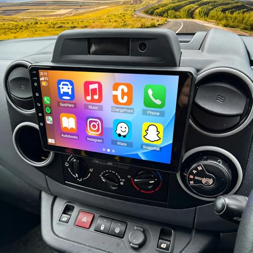 2 Din Android 13 Autoradio Stereo per Peugeot Partner Stereo 2008-2018 | 4+64G 10,1 pollici Touch Screen Radio Lettore Multimediale con Carplay Android Auto navi GPS Mirror Link DAB+ FM SWC