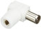 Metronic 438106 - Conector TV de 9.52 mm acodado, Color Blanco