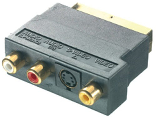 Vivanco Scart-Adapterkabel SVHS 3 x RCA-scart-s-Video Umstecker VHS Mini DIN/Audio