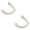 Merriway BH00529 Einzelner Metall-Kleiderhaken, Weiß, 5 Stück