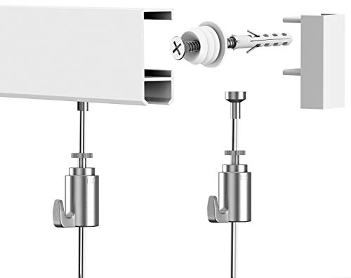 Leha Bilderschiene Galerieschiene Bilderleiste Premium Komplett-Set 40m, weiß