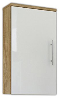 Posseik Santana Hängeschrank, Sonoma/Eiche/weiß, 40 x 20.5 x 68 cm