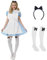 Fun Shack Costume Aventurière Merveilles, Déguisement Alice Adulte, Robe Carnaval Femme, S