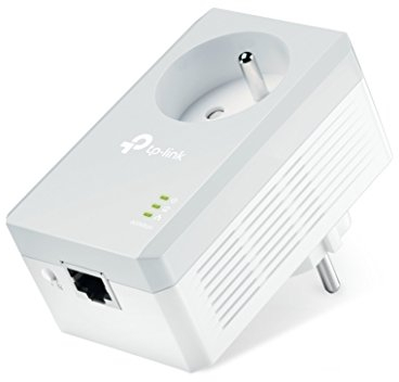 TP-Link CPL 600 Mbps avec Prise Intégrée et Ports Ethernet, Prise CPL, compatible avec tous les Anciens Modèles et toutes les box internet, TL-PA4015P