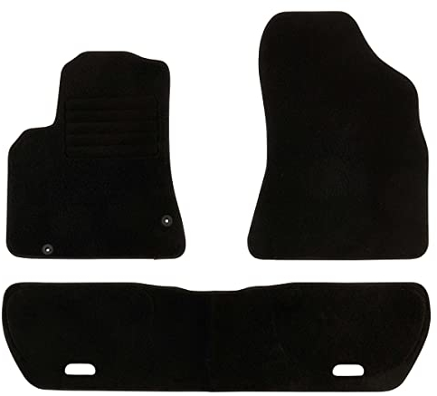 DBS 1765703 Autofußmatte - nach Maß - 3-teilig - Anti Rutsch - schwarzer Nadelfilz 900g/m² - Velours Fertigung - Sortiment Star