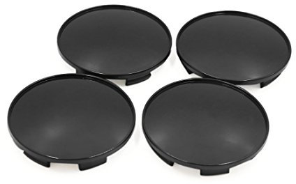 sourcingmap 4 pc 6 Clips noir 68 mm diamètre pneus pneu roue couvre moyeu central Caps pour Auto Voiture