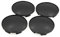 sourcingmap 4 pc 6 Clips noir 68 mm diamètre pneus pneu roue couvre moyeu central Caps pour Auto Voiture