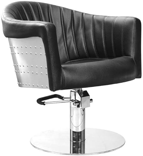 Comair 7001132 St. Tropez Bedienungsstuhl Retro Design mit hydraulisch arretierbarer Pumpe, schwarz