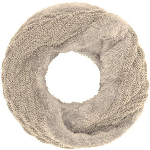 Compagno Winter Loop-Schal Damen Gefüttert Strick-Schal