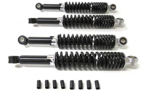 Stoßdämpfer 300 + 310mm Schwarz Tieferlegung Set passend für Simson Duo Schwalbe Star KR51 SR4