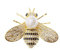 HSQYJ Alliage Broche Abeille Or Plaqué + Cristal + Perle, Collection Mouches, Style Art Déco, Unisex, Bijoux/Broches