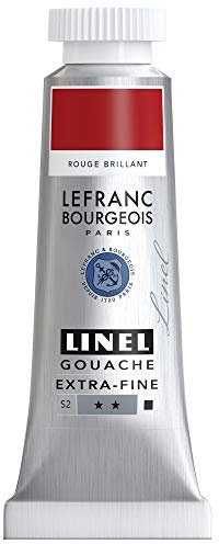 Lefranc Bourgeois Linel Gouache Extra-Fine Tube 14ml Rouge Brillant Série 2