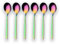 Berglander Rainbow Teaspoon, Stainless Steel Tea Spoon Dessert Spoon With Titanium Colorful Plating 6.5 Inches Pack of 6