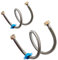 Pack of 2 Flexible Pipe Stainless Steel Braided Hose for Toilet/Taps 1/2 x 1/2 BSP 70cm Long