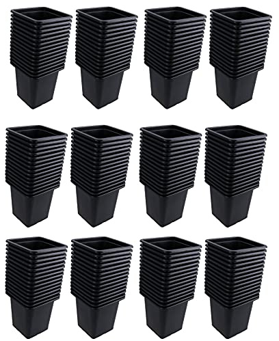 AB Tools Mini Plastic Plant Flower Seeds Pots Pot 7cm Square Garden Trays 180pcs