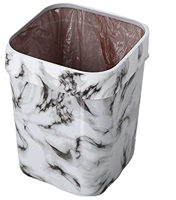 YRHH 14L Kunststoff Mülleimer, Home Design Holz Mülleimer, Vintage Schlafzimmer Küche Mülleimer Für Home Office, Küchenabfalleimer-A