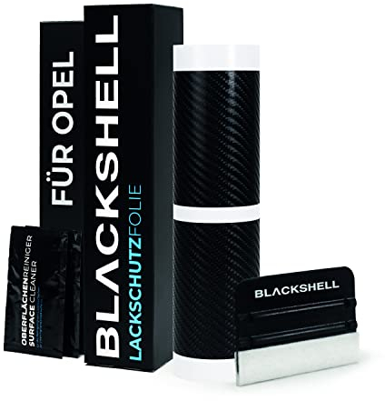 Blackshell® Lackschutzfolie passend für Opel Crossland | Bj. ab 2020 (Facelift) Carbon Glanz - passgenaue Einstiegsleistenschutz Folie inkl. Set für Folierung