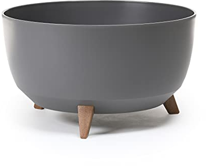 HappyFlower | MultiProject | Blumentopf an den Füßen | Pflanzkübel | rund | 3 Größen | 5 Farben | Übertöpfe | (ø 47 cm, Anthrazit)