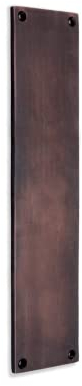 Infinity Decor 5mm Forged Brass Victorian Door Push Finger Plate 275mm x 75mm Aged Bronze Finish/Traditional Protective Door Push Plate -Ornate Door Finger Plate