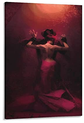 Enartly Leinwand Bilder Tanzen Tango Malerei Leinwand Poster Drucke Wandkunst Bild 30x50cm Kein Rahmen