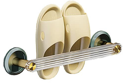 Celbon 30CM Organizer per Scarpe da Appendere Acrilico Portapantofole,Porta Asciugamani Bagno Porta Salviette da Parete Appendi Asciugamani Bagno(Verde)