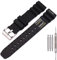 20mm weiches Silikonband kompatibel mit Citizen Hyper Aqualand Duplex Promaster Herren Taucheruhr Band wasserdicht Strap Uhren Zubehör (Silver buckle 20mm)