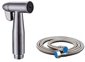 Universal bargin Handheld Muslim Shower toailet SHATAFF with Shower Hose Super Flexi 1.5m Chrome Bidet Hose Douche Hand Shower Spray Toilet Hand Held Bidet Spray Kit